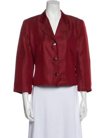 Pre-owned Halston Vintage 1980's Blazer In Red