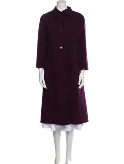 Pre-owned Halston Vintage 1980's Trench Coat In Purple