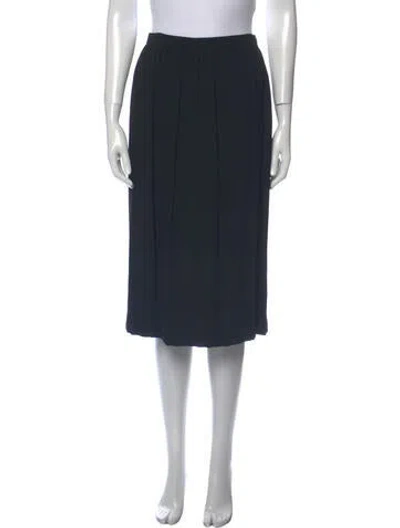 Pre-owned Halston Vintage Knee-length Skirt In Black