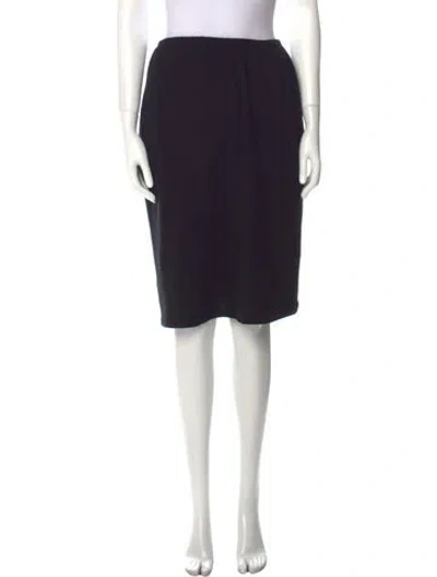 Pre-owned Halston Vintage Knee-length Skirt In Black