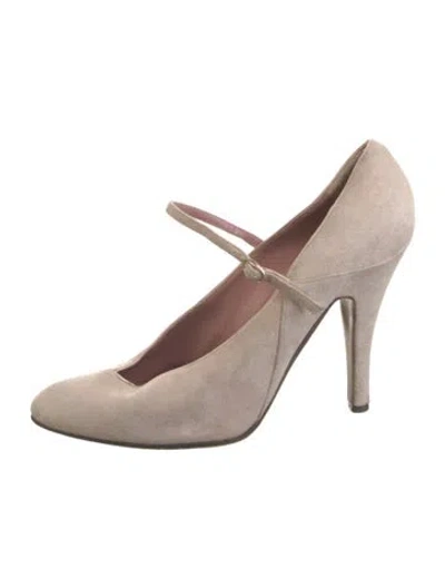 Pre-owned Halston Vintage Late 1970's - Early 1980's D'orsay Pumps In Neutral