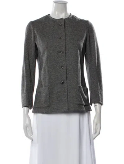 Pre-owned Halston Vintage Late 1970's - Early 1980's Jacket In Grey