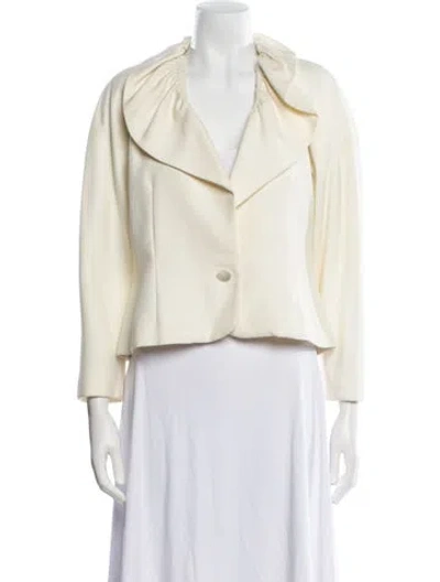 Pre-owned Halston Vintage Late 1970's - Early 1980's Jacket In Neutral