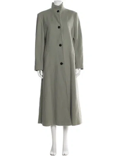 Pre-owned Halston Vintage Late 1980's - Early 1990's Coat In Gray