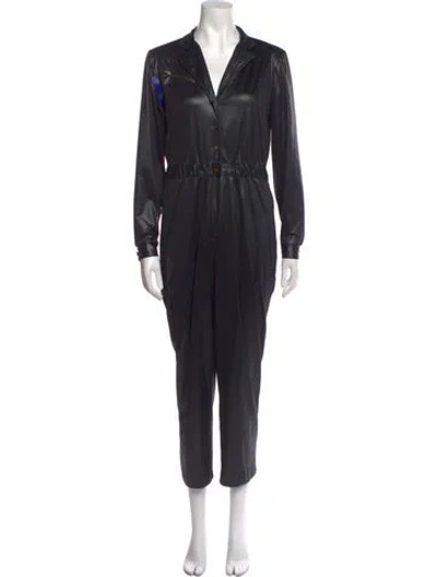 Pre-owned Halston Vintage Late 1980's - Early 1990's Jumpsuit In Black