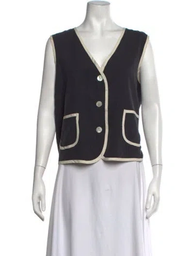 Pre-owned Halston Vintage Late 1990's - Early 2000's Top In Black