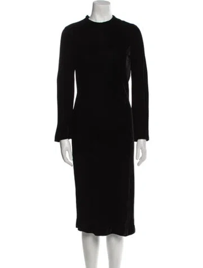 Pre-owned Halston Vintage Long Dress In Black