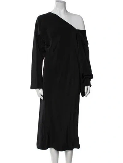Pre-owned Halston Vintage Long Dress In Black