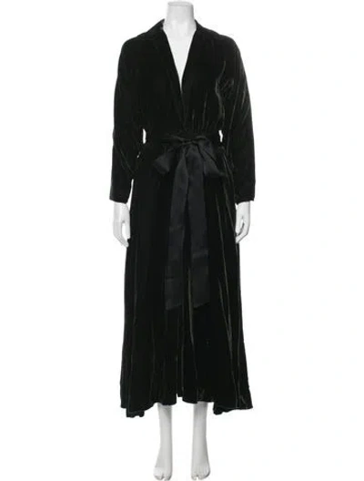 Pre-owned Halston Vintage Long Dress In Green