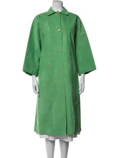 Pre-owned Halston Vintage Long Dress In Green