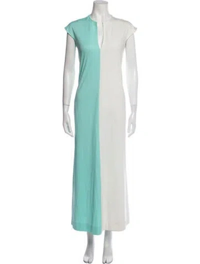 Pre-owned Halston Vintage Long Dress In Multi