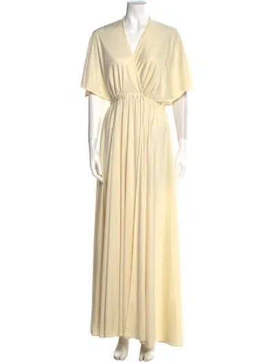 Pre-owned Halston Vintage Long Dress In Neutral