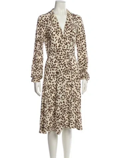 Pre-owned Halston Vintage Long Dress In Neutral