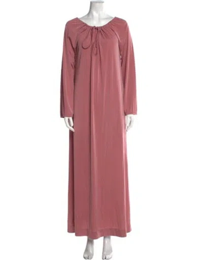 Pre-owned Halston Vintage Long Dress In Pink