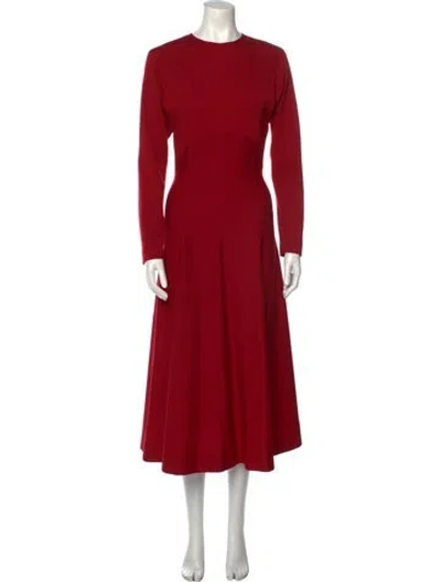 Pre-owned Halston Vintage Long Dress In Red