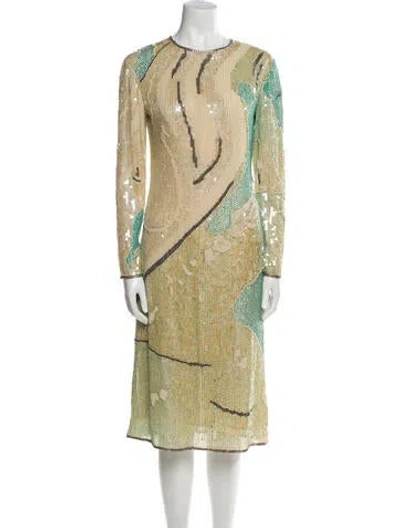 Pre-owned Halston Vintage Midi Length Dress