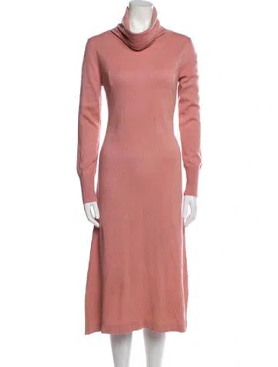 Pre-owned Halston Vintage Midi Length Dress In Pink