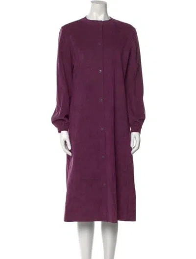 Pre-owned Halston Vintage Midi Length Dress In Purple