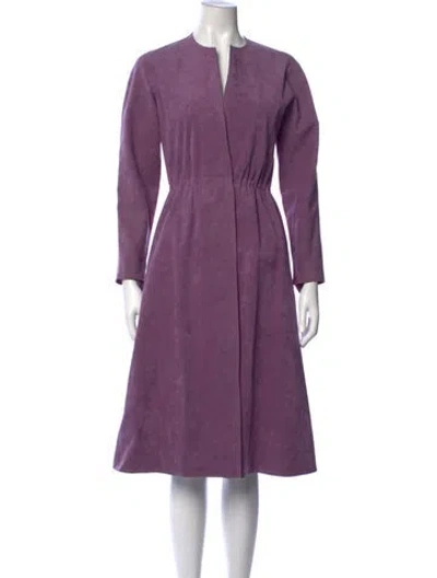Pre-owned Halston Vintage Midi Length Dress In Purple