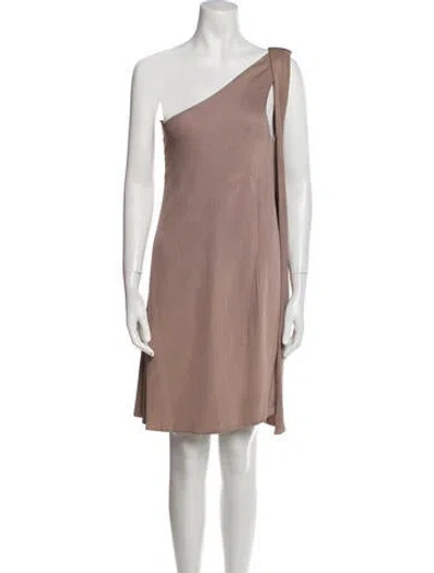 Pre-owned Halston Vintage Mini Dress In Neutral