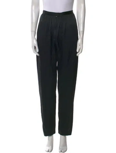 Pre-owned Halston Vintage Straight Leg Pants In Black