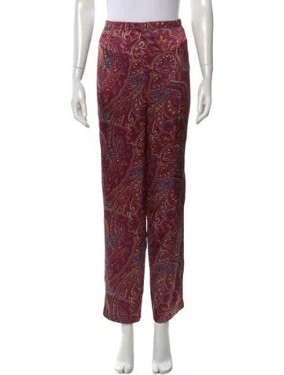 Pre-owned Halston Vintage Straight Leg Pants In Multi
