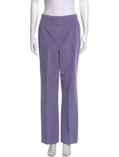 Pre-owned Halston Vintage Straight Leg Pants In Purple