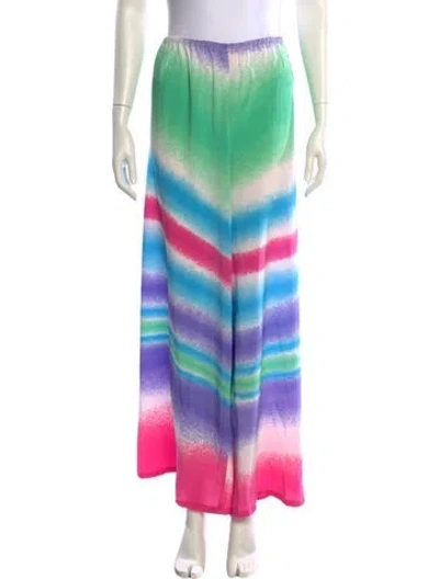 Pre-owned Halston Vintage Wide Leg Pants In Multi