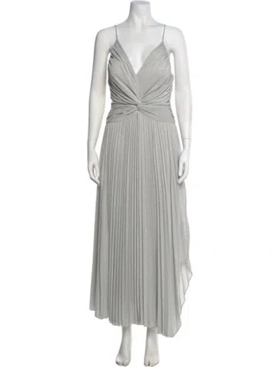Pre-owned Halston V-neck Long Dress