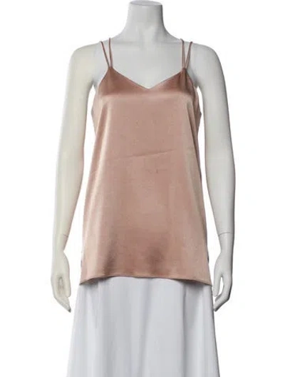 Pre-owned Halston V-neck Sleeveless Top