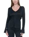 Halston V-neck Top In Multi