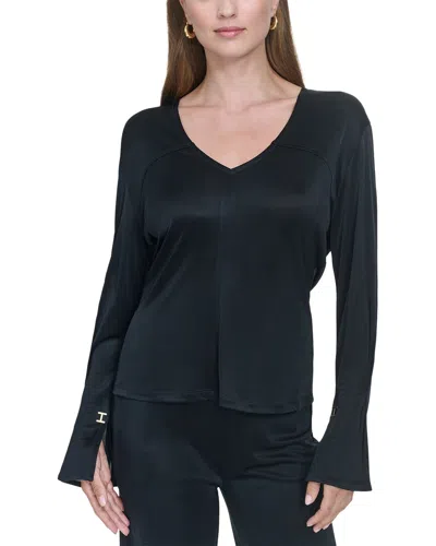 Halston V-neck Top In Multi