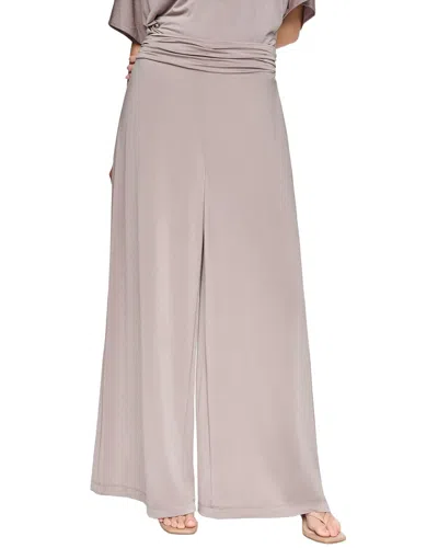 Halston Wide Leg Jersey Pant In Neutral