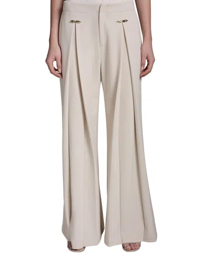 Halston Wide Leg Pant In White