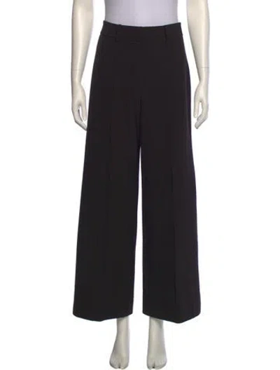 Pre-owned Halston Wide Leg Pants In Black
