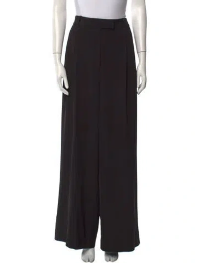 Pre-owned Halston Wide Leg Pants In Black