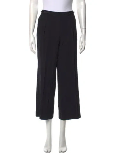 Pre-owned Halston Wide Leg Pants In Black