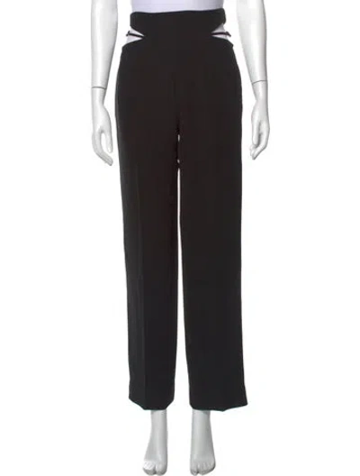 Pre-owned Halston Wide Leg Pants In Black