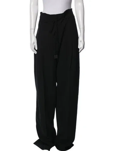 Pre-owned Halston Wide Leg Pants In Black