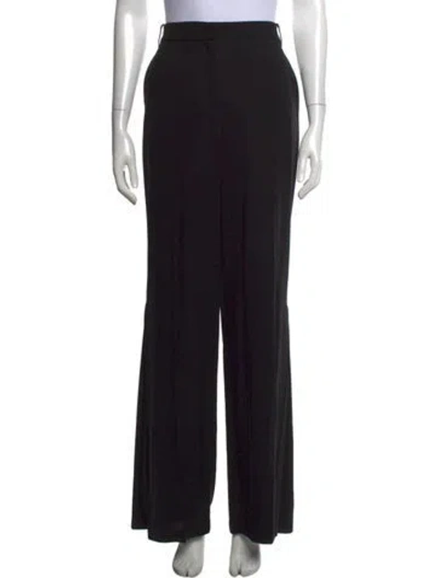 Pre-owned Halston Wide Leg Pants In Black
