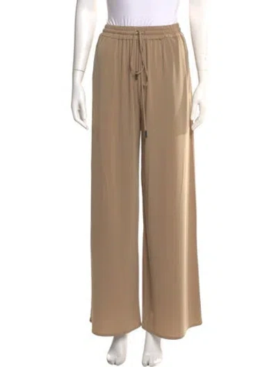 Pre-owned Halston Wide Leg Pants In Brown