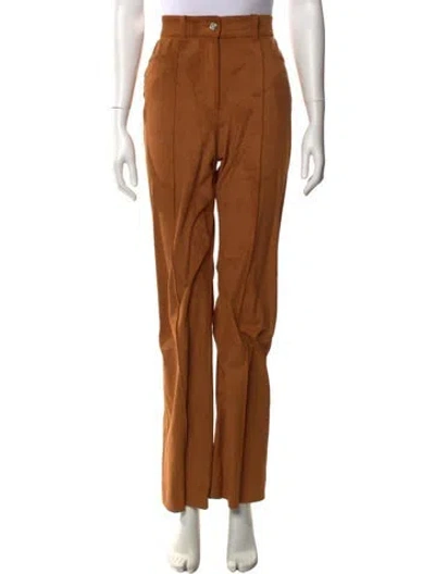 Pre-owned Halston Wide Leg Pants In Brown