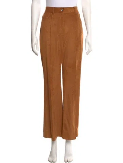Pre-owned Halston Wide Leg Pants In Brown