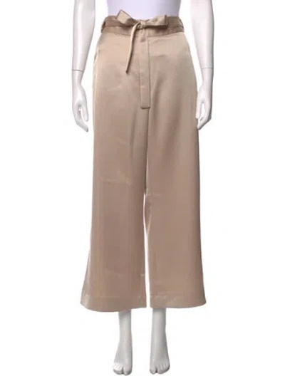 Pre-owned Halston Wide Leg Pants In Gold