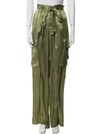 Pre-owned Halston Wide Leg Pants In Green