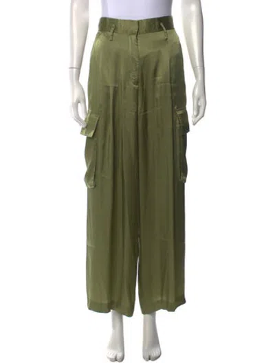 Pre-owned Halston Wide Leg Pants In Green