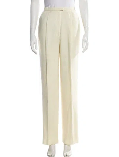 Pre-owned Halston Wide Leg Pants In Neutral