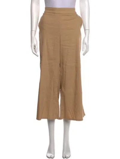 Pre-owned Halston Wide Leg Pants In Neutrals