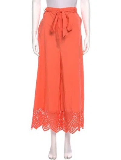 Pre-owned Halston Wide Leg Pants In Orange