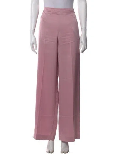Pre-owned Halston Wide Leg Pants In Pink
